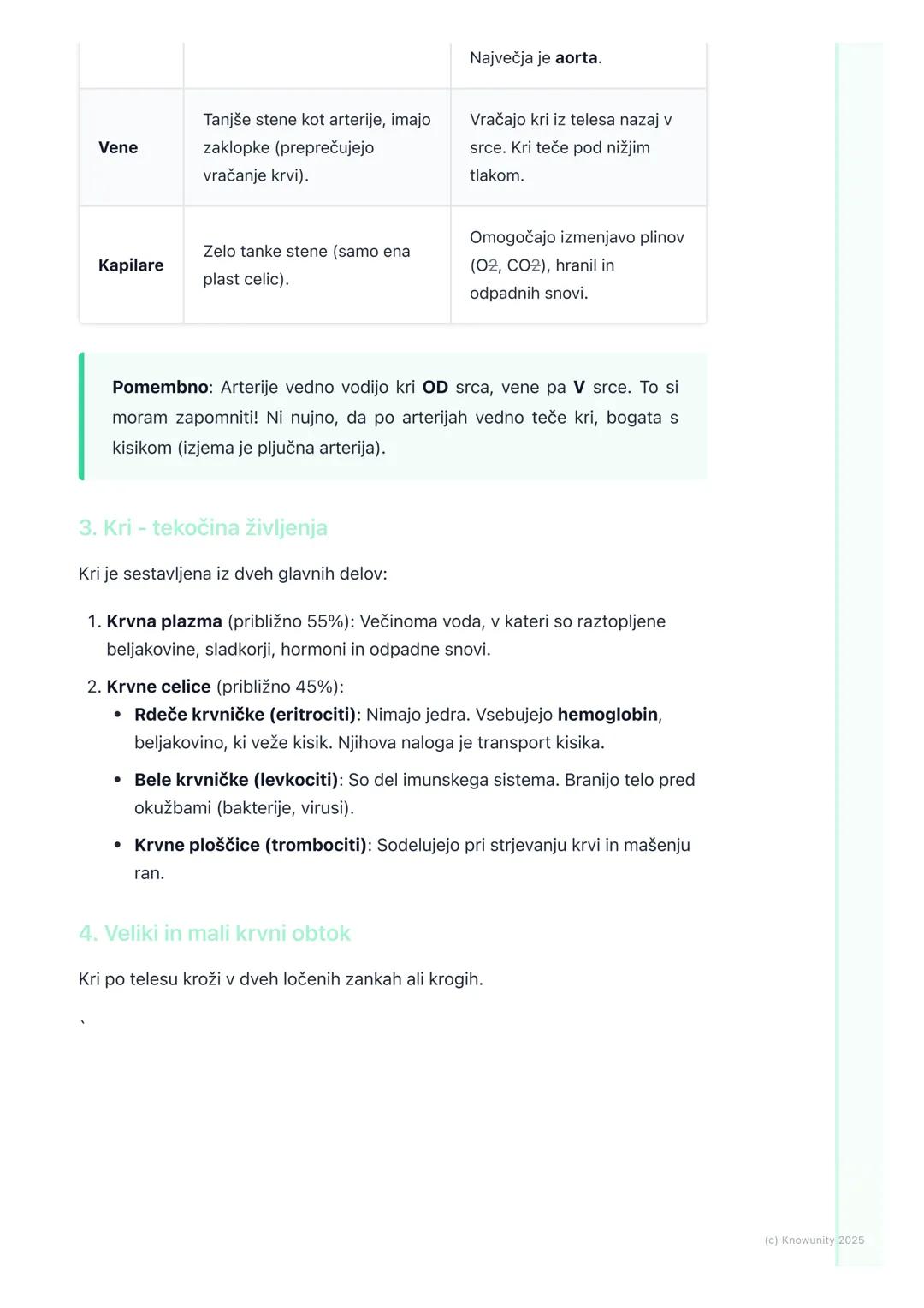 # Krvni obtok
Uvod v krvni obtok
Krvni obtok je transportni sistem našega telesa. Predstavljam si ga kot mrežo
cest (krvne žile), po kater