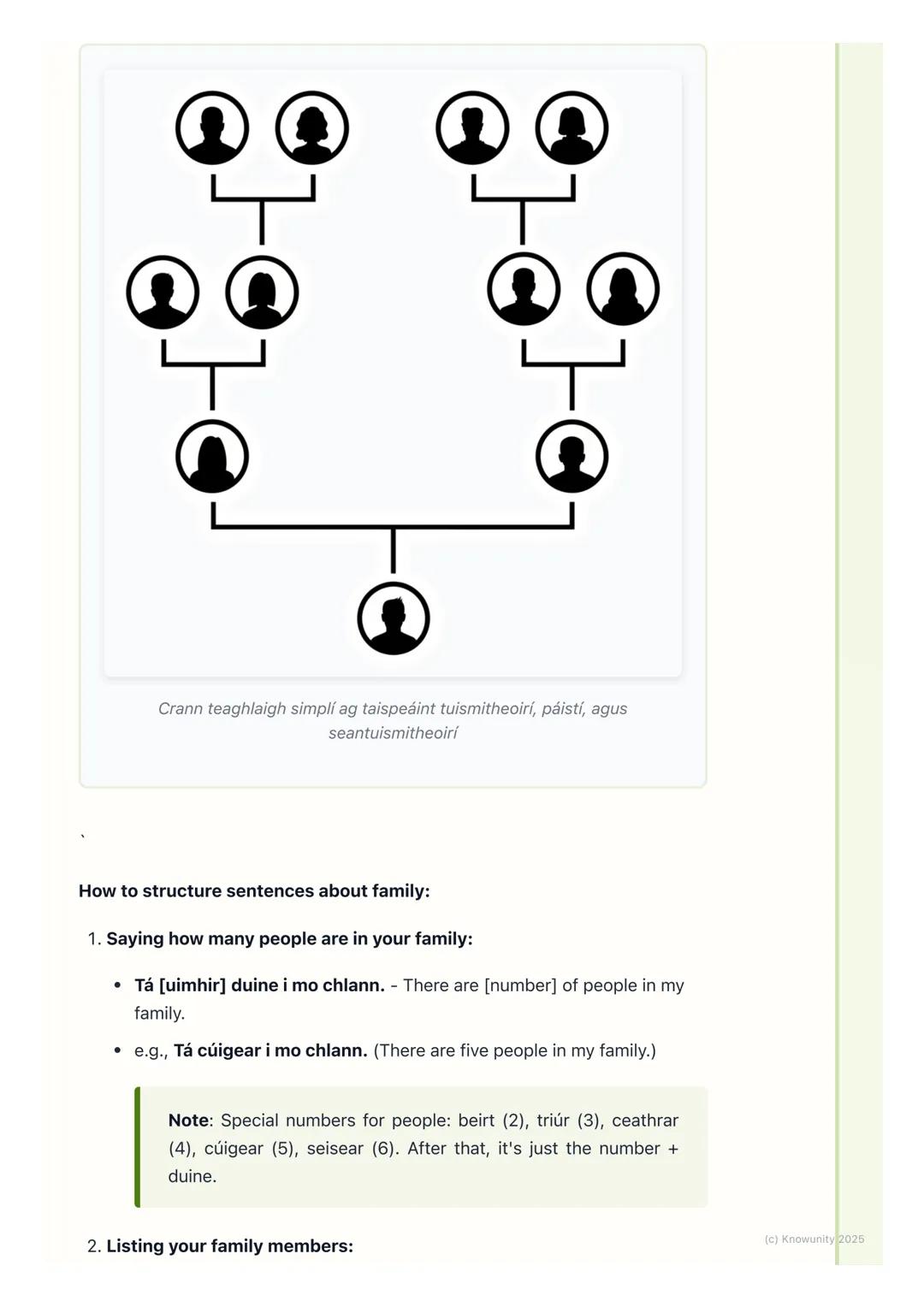 # Mé Féin & Mo Chlann (Myself &
My Family)
Introduction to describing myself and my family
This topic, 'Mé Féin & Mo Chlann', is all about