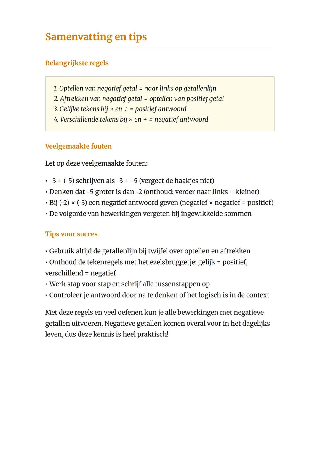 Rekenen met negatieve getallen
- Basis bewerkingen
Leer optellen, aftrekken, vermenigvuldigen en delen met negatieve
getallen
Rekenen Grad