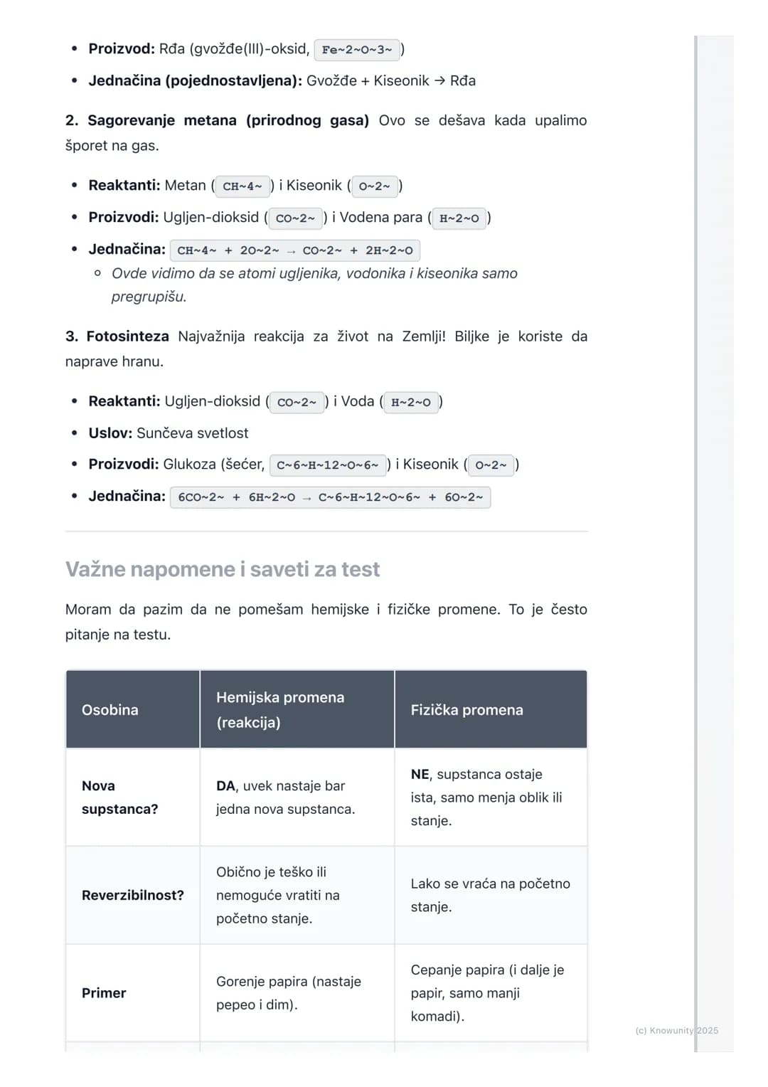 # Šta je hemijska reakcija?
Šta je to hemijska reakcija?
Hemijska reakcija je proces u kojem se početne supstance menjaju i pretvaraju
u p