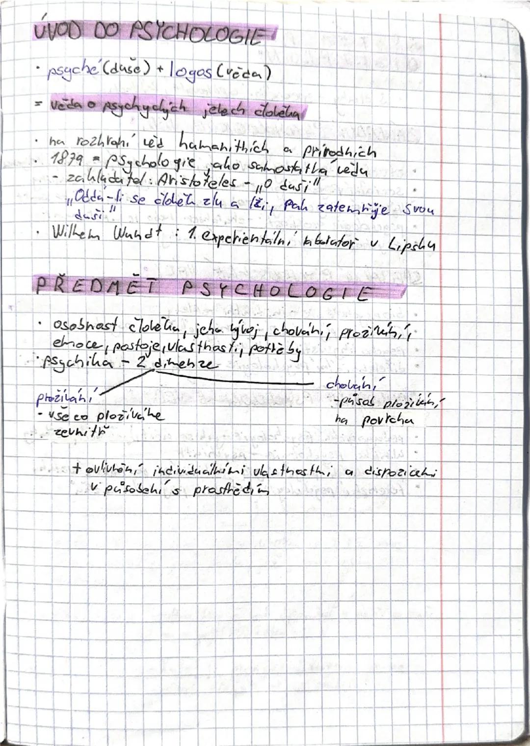 # ÚVOD DO PSYCHOLOGIE
* psyche (duse) + logos (veda)
= veda o psychyckých jelach cloleha
* ha rozhraní ved hamanithích a prirodhich
*