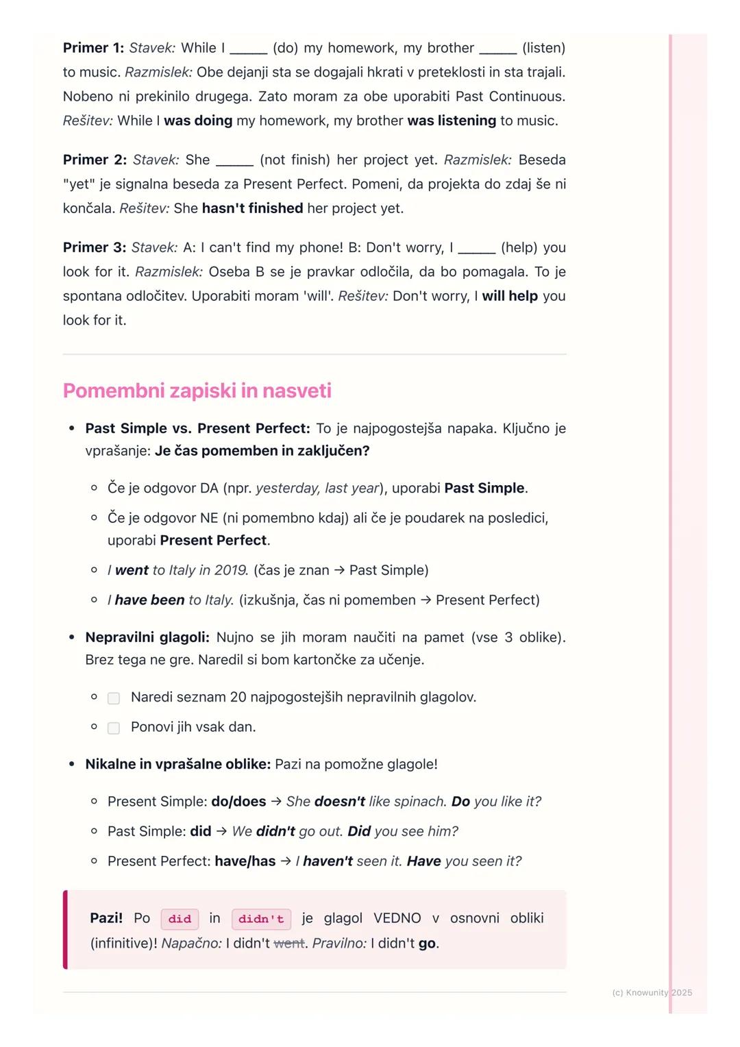 # Glagolski časi (ponovitev in
nadgradnja)
Pregled glagolskih časov
To je ponovitev časov, ki jih že poznamo, in nekaj novega. Glagolski č